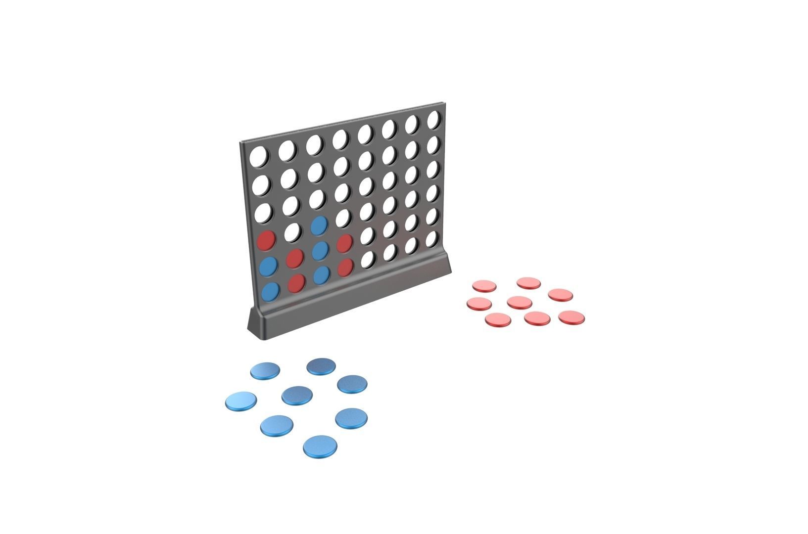 Connect 4 game 3D print model_8