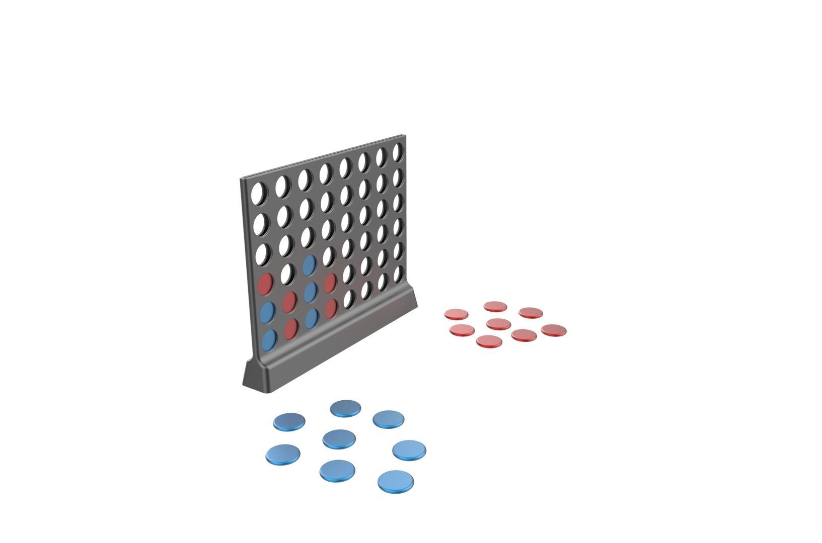 Connect 4 game 3D print model_7
