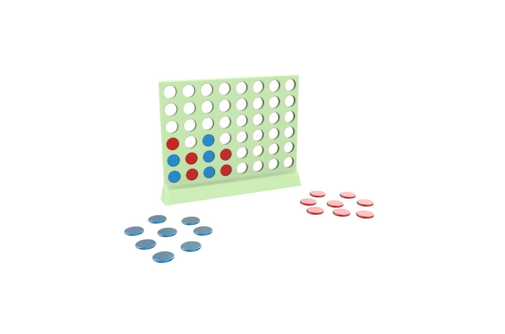 Connect 4 game 3D print model_26