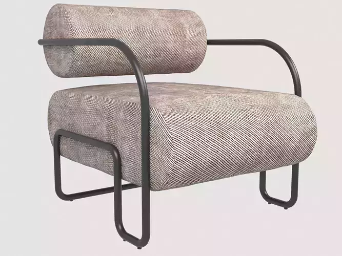 Ardent Club Chair by Kelly Wearstler Low-poly 3D model