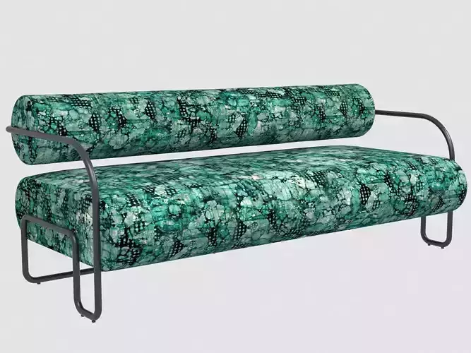 Ardent Sofa Black powder by Kelly Wearstler