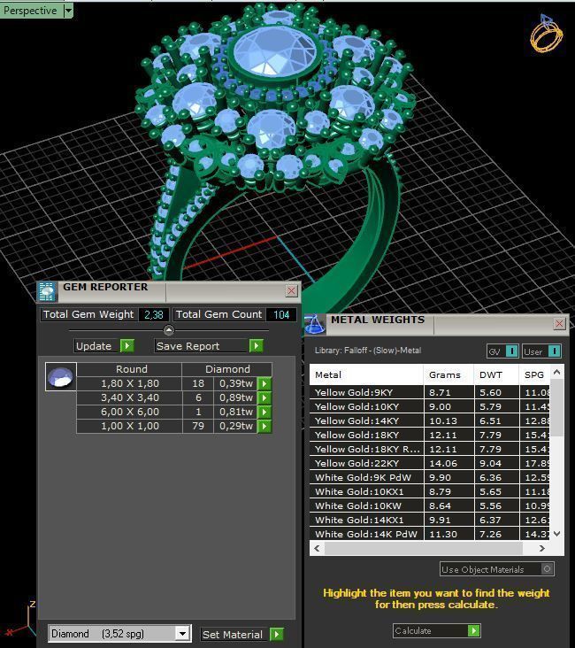 Luxury Diamond Ring 3D print model_9