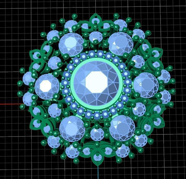 Luxury Diamond Ring 3D print model_4