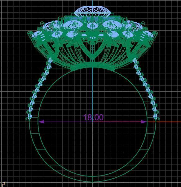 Luxury Diamond Ring 3D print model_7