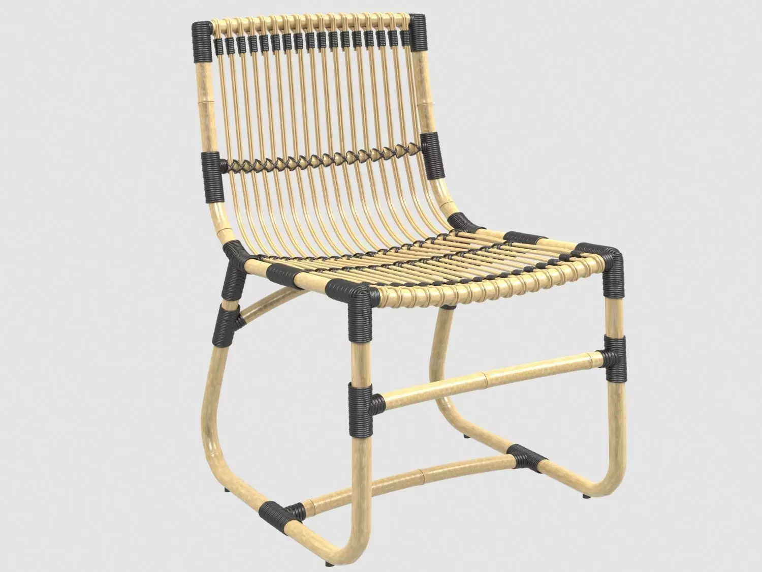 Curve chair by Cane-Line 3D model