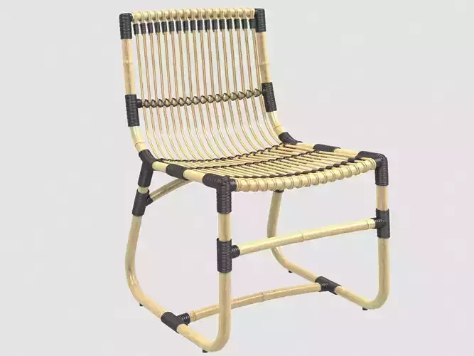 Curve chair by Cane-Line 3D model