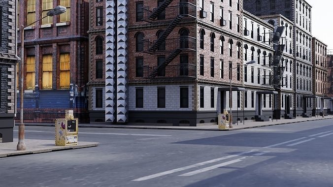 Old city Low-poly 3D model 5
