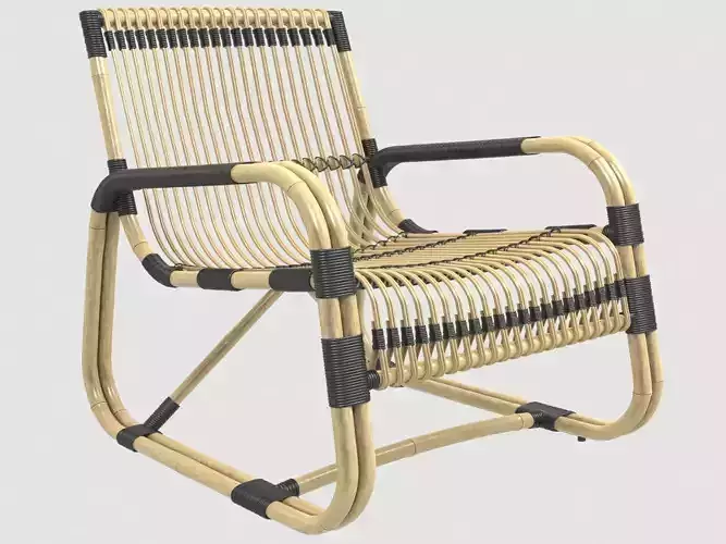 Curve lounge chair by Cane-Line 3D model