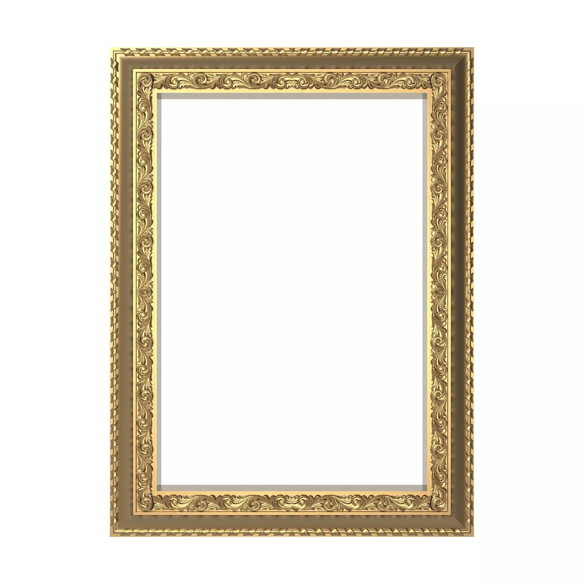 Carved Picture Frame 3D model_0