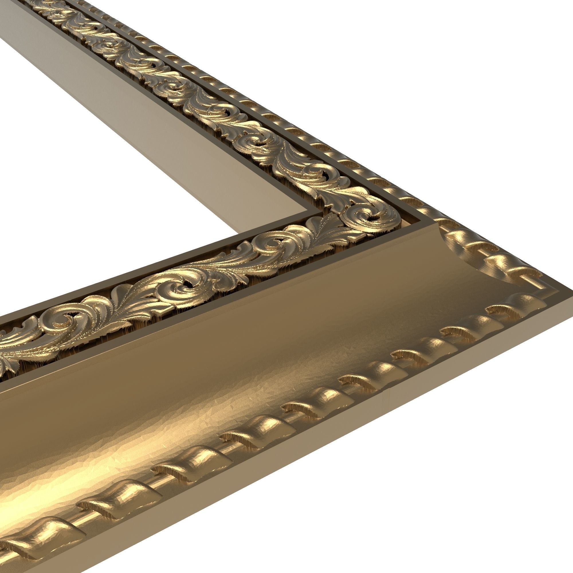 Carved Picture Frame 3D model_3