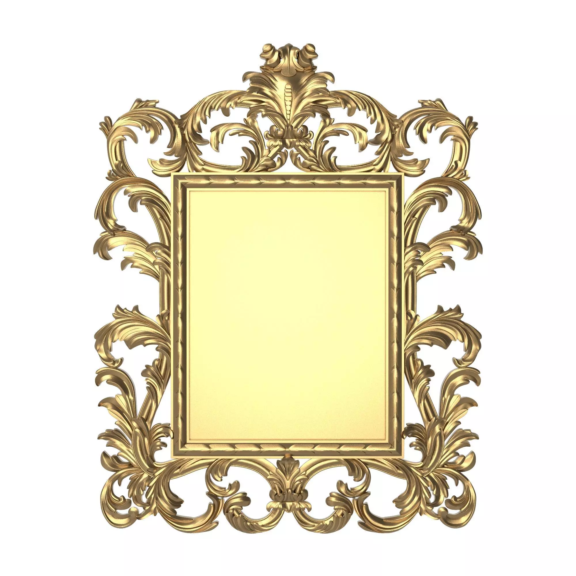 Carved Picture Frame 3D model_0