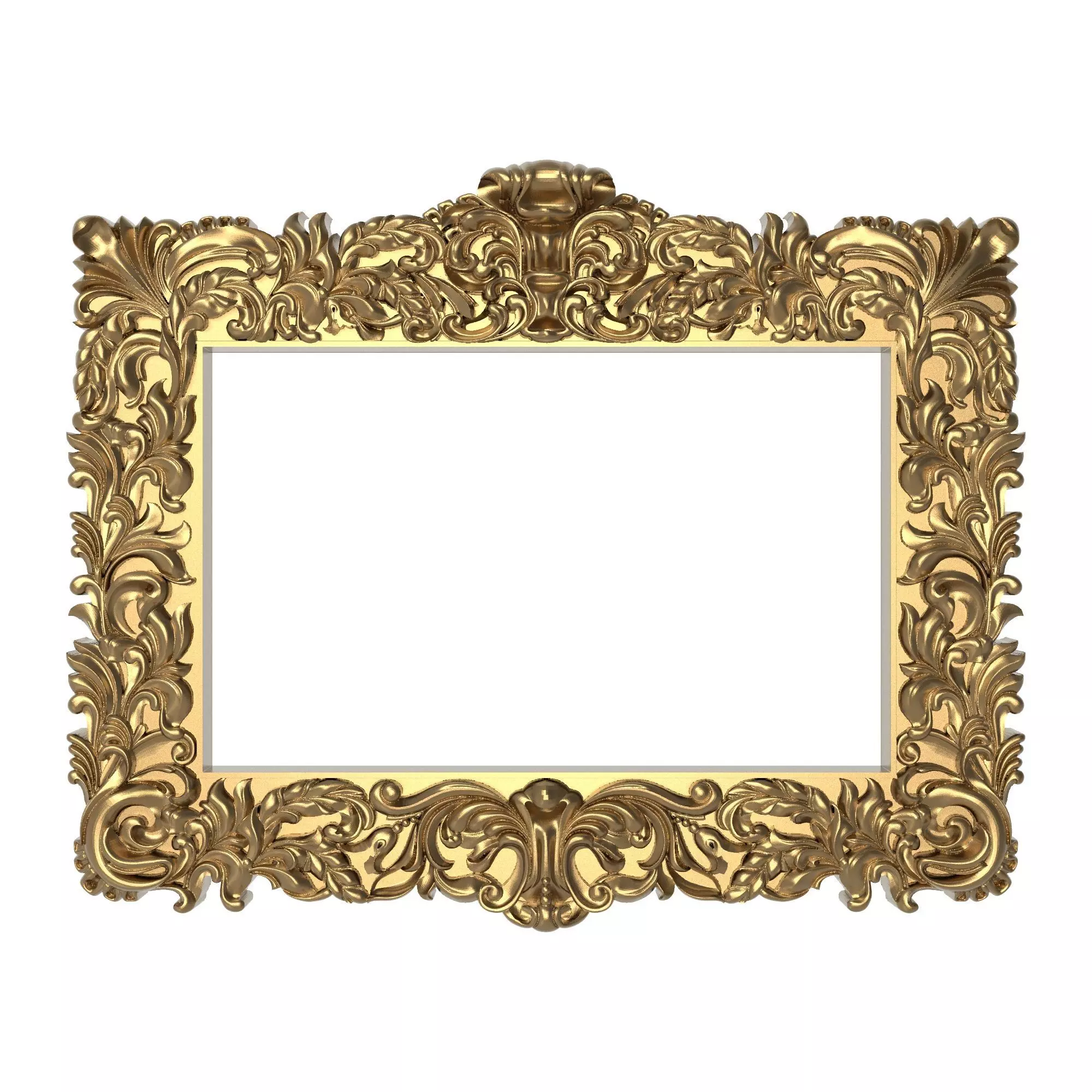 Carved Picture Frame 3D model_0