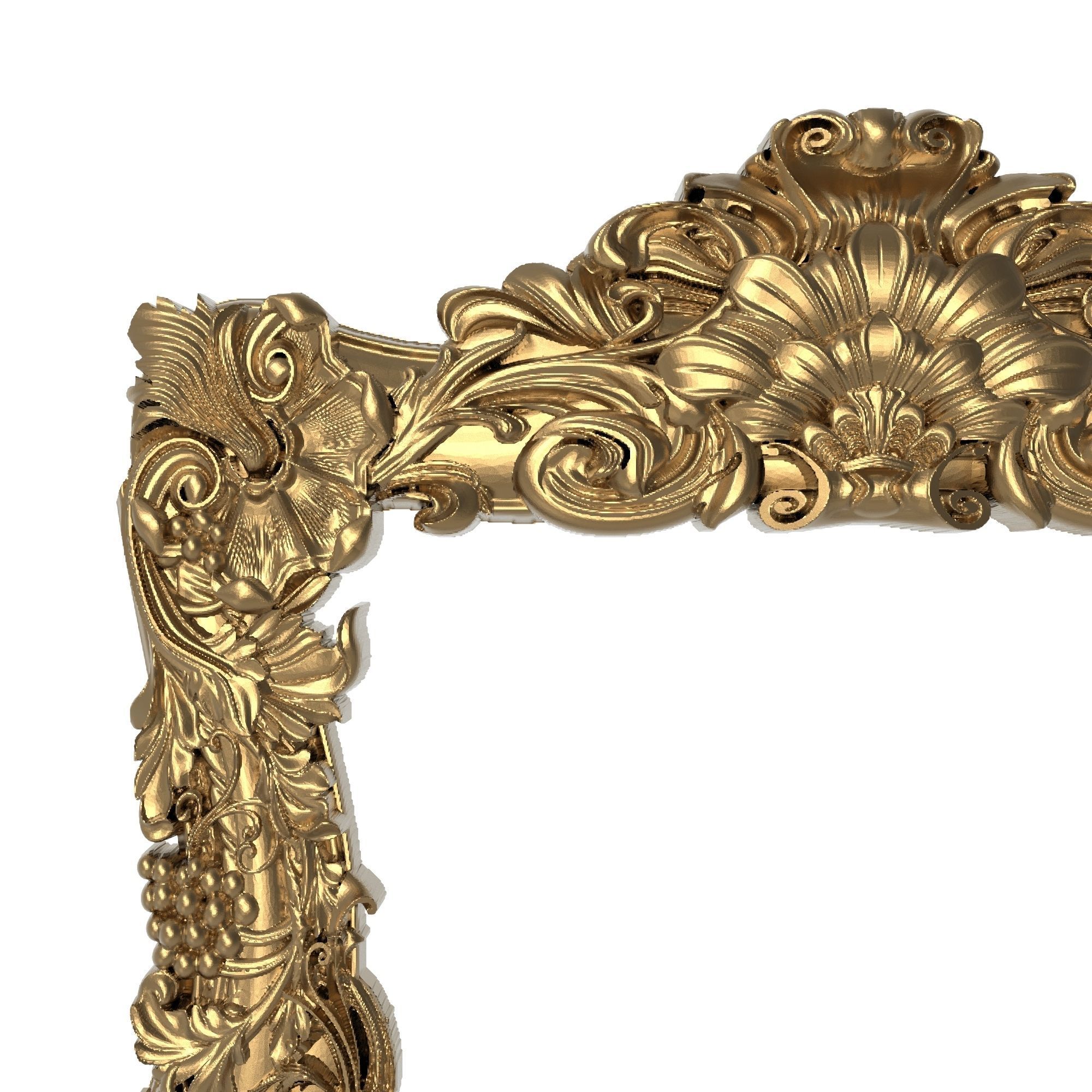 Carved Picture Frame 3D model_1
