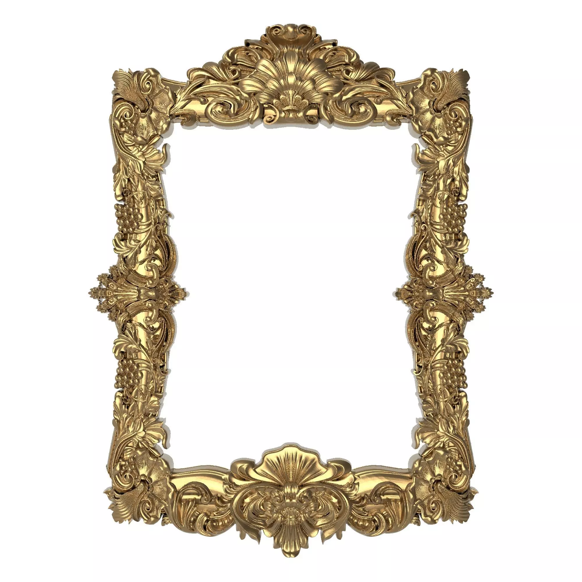 Carved Picture Frame 3D model_0