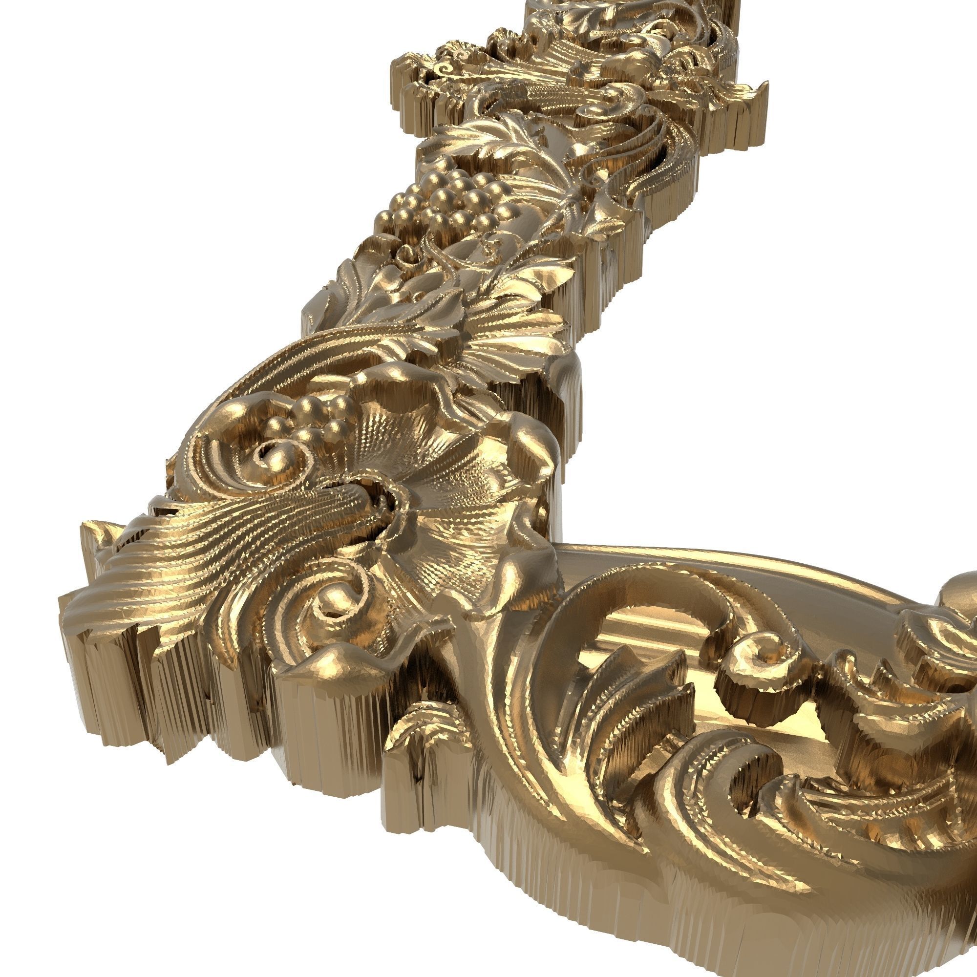 Carved Picture Frame 3D model_3