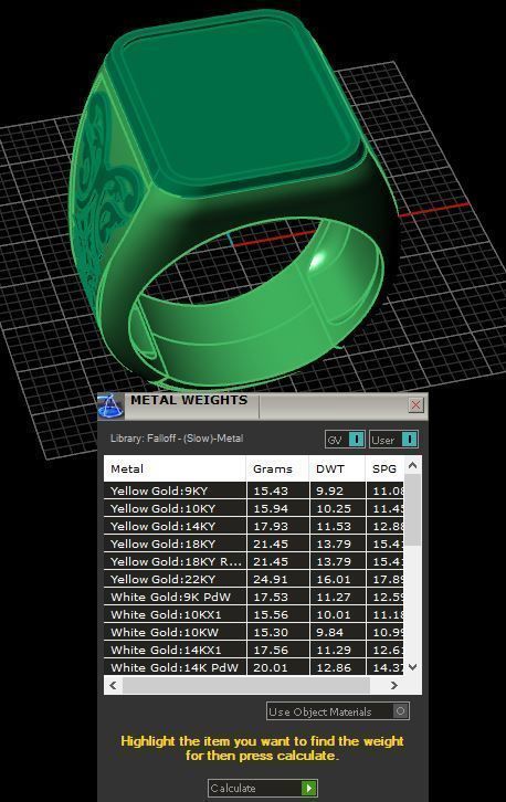 Golden Mens Ring 3D print model_8