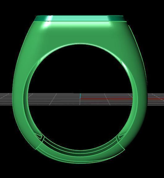 Golden Mens Ring 3D print model_2