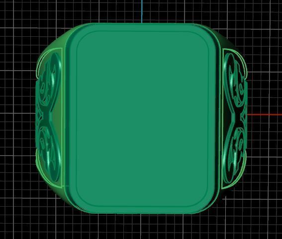 Golden Mens Ring 3D print model_3