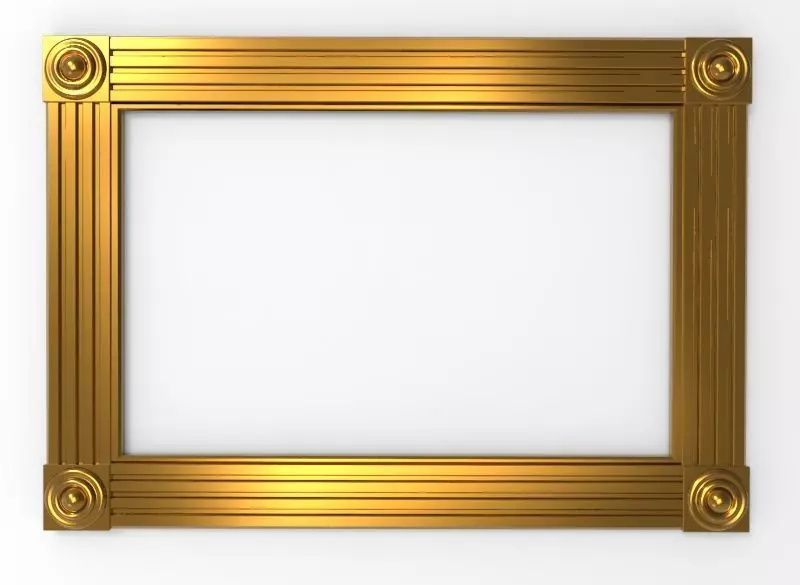 Carved Picture Frame 3D model_0