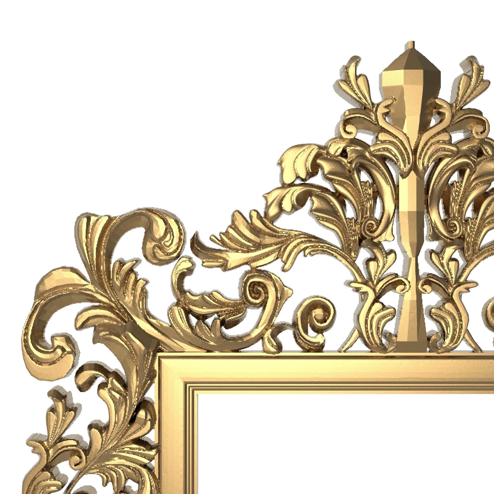 Carved Picture Frame 3D model_1