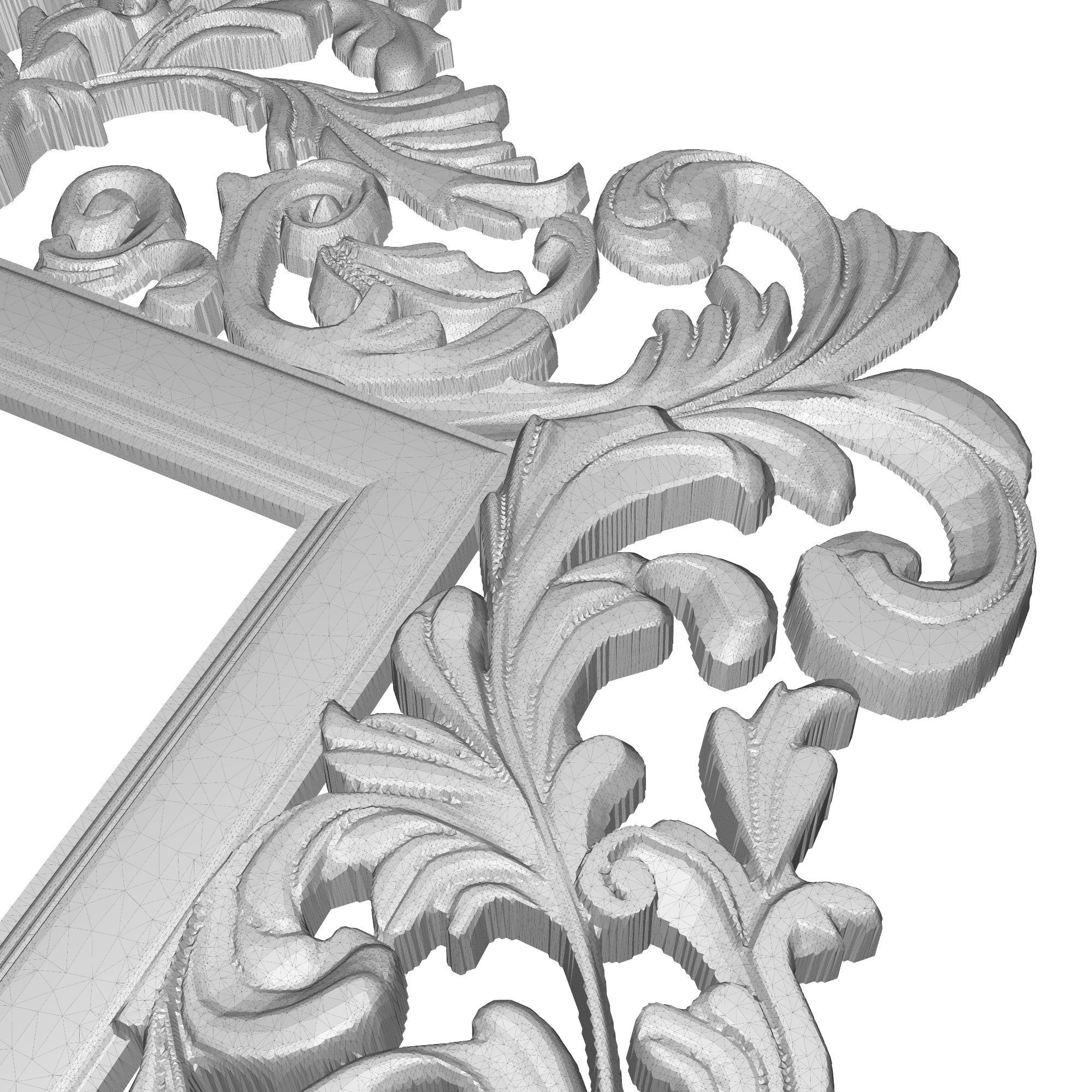Carved Picture Frame 3D model_6