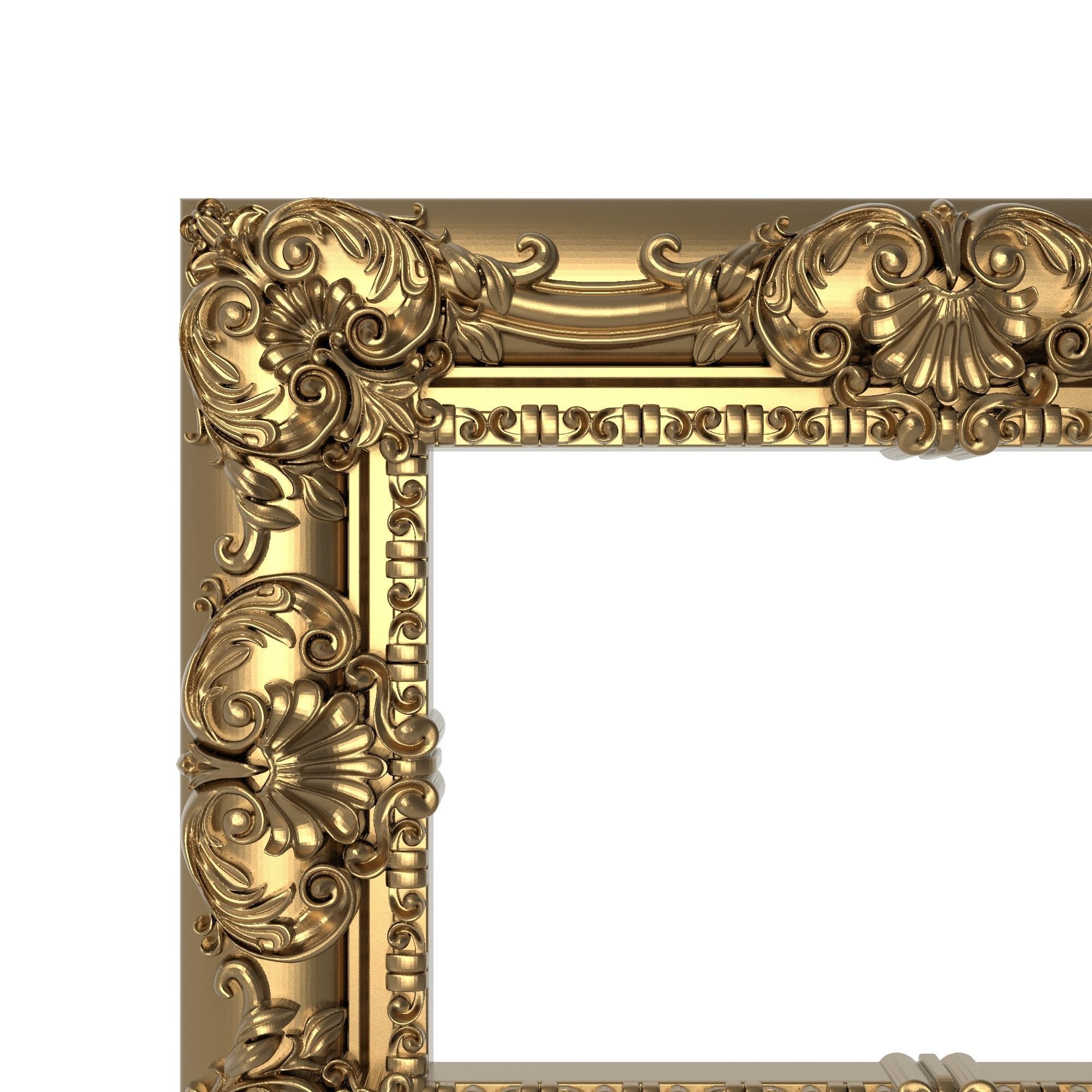 Carved Picture Frame 3D model_1