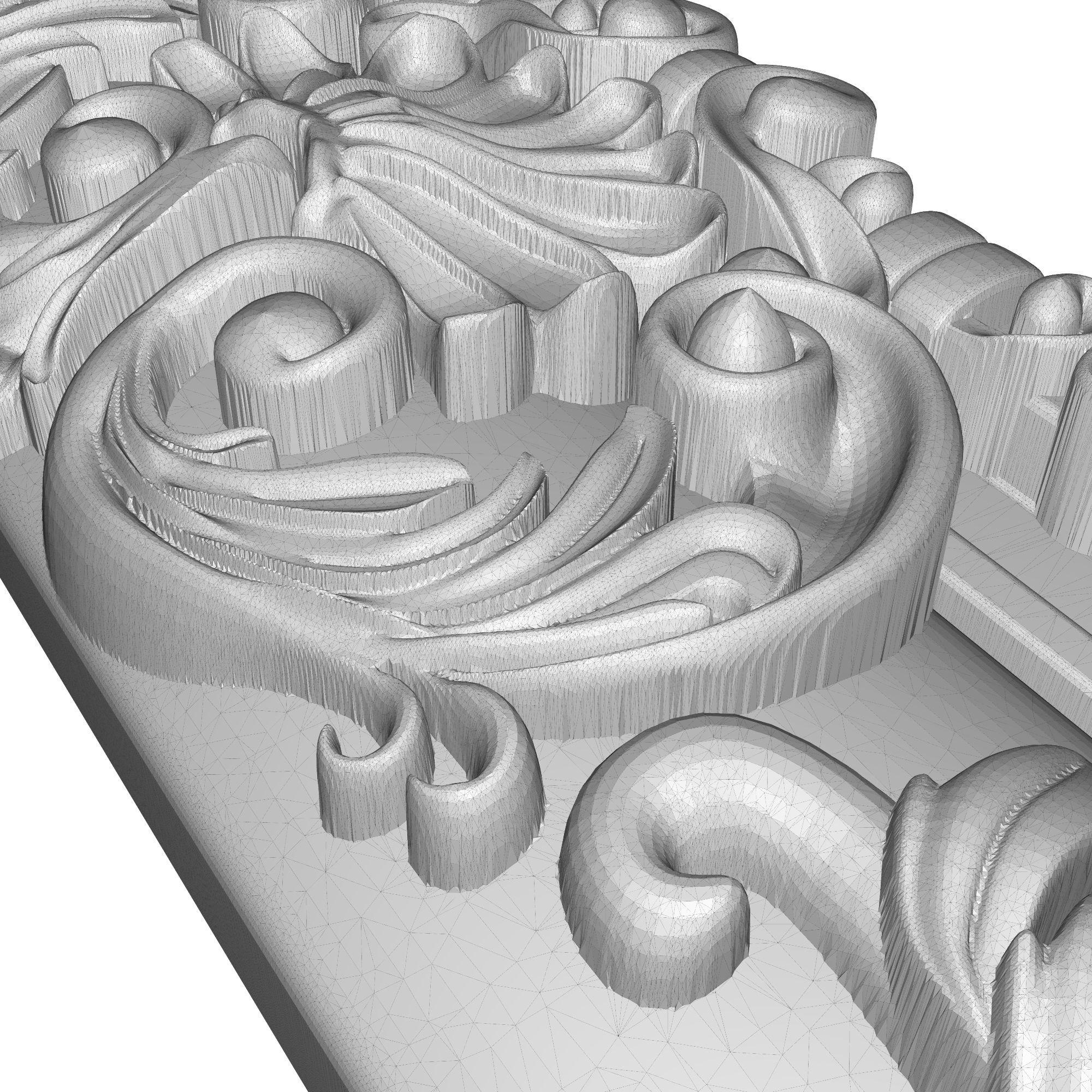 Carved Picture Frame 3D model_6