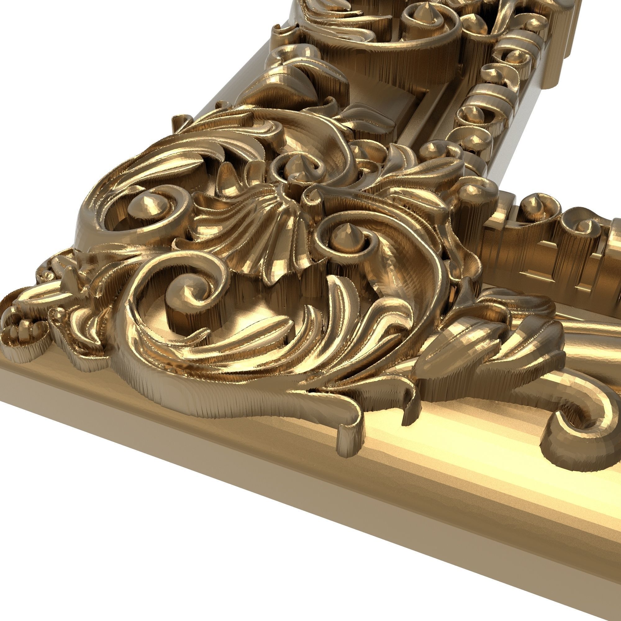 Carved Picture Frame 3D model_3