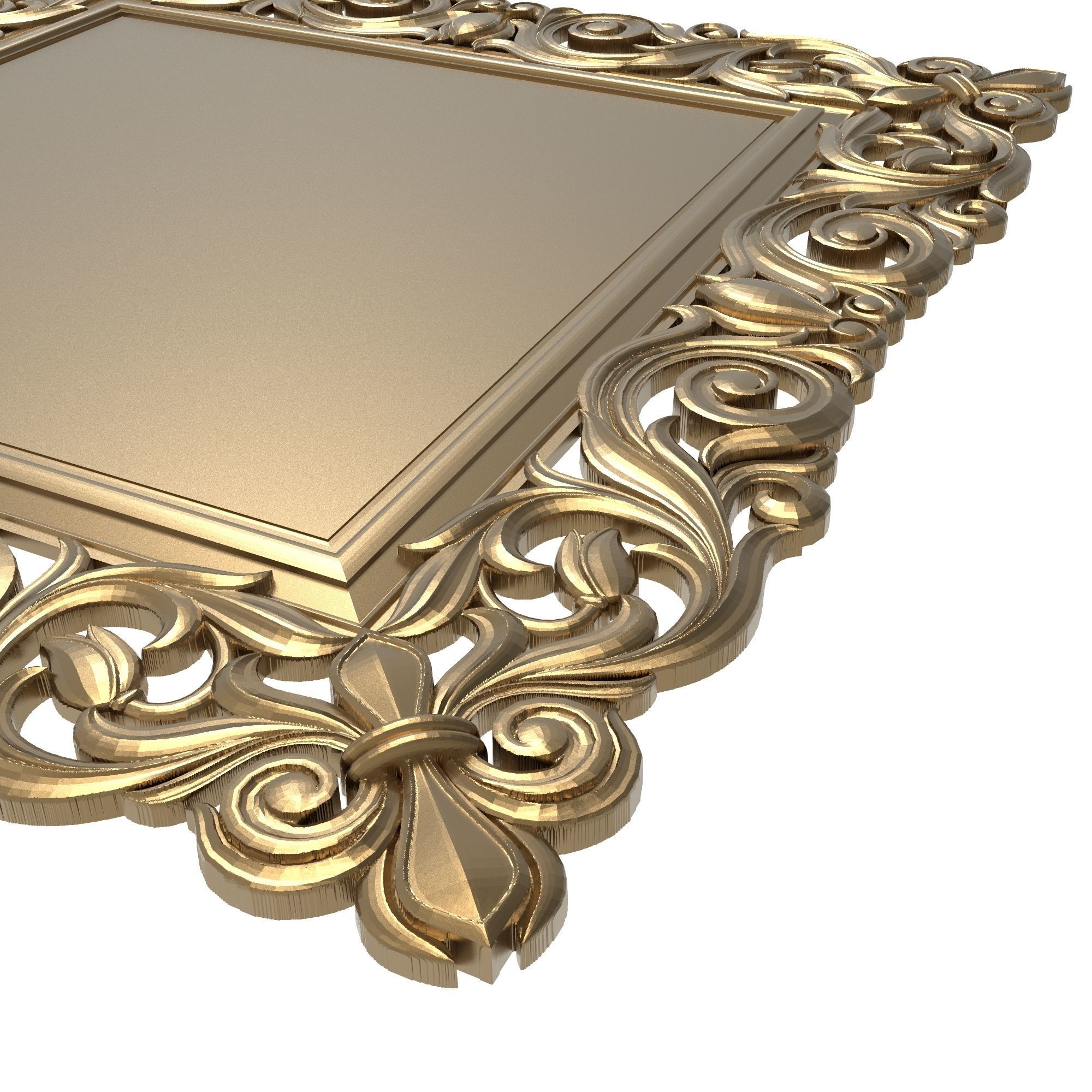 Carved Picture Frame 3D model_4