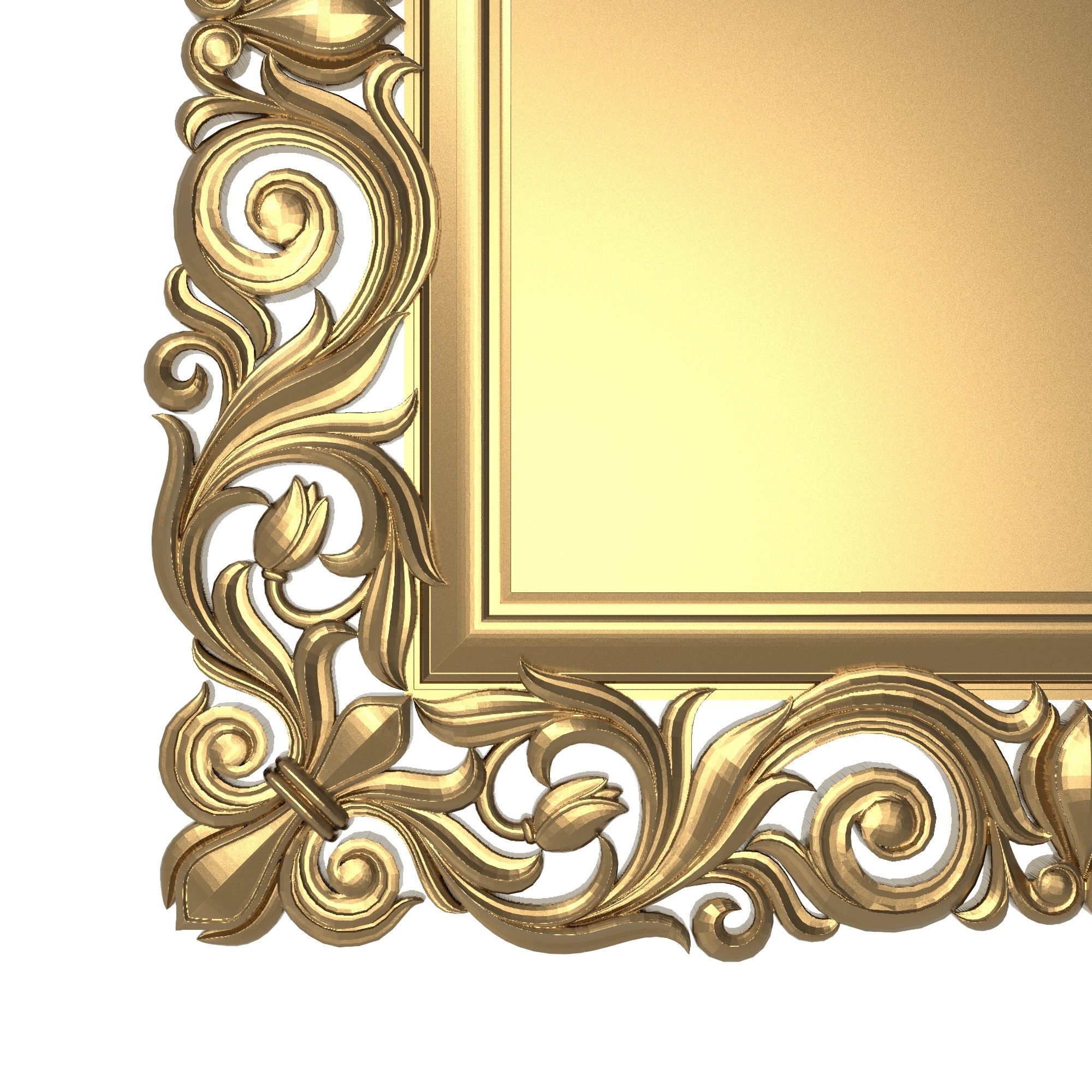 Carved Picture Frame 3D model_2