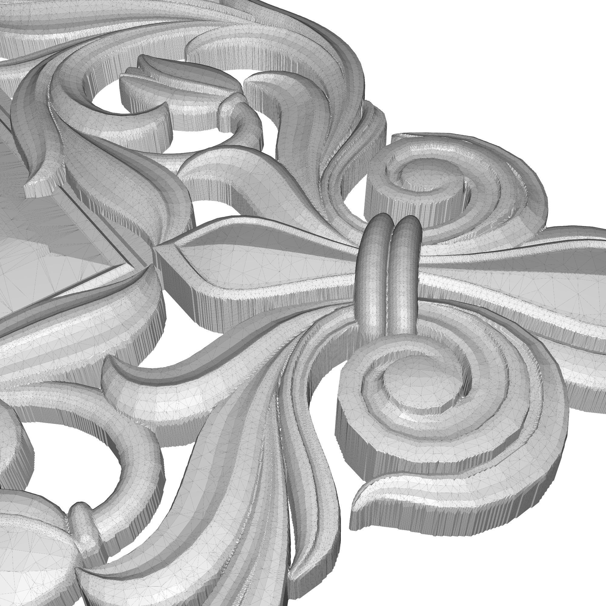 Carved Picture Frame 3D model_9