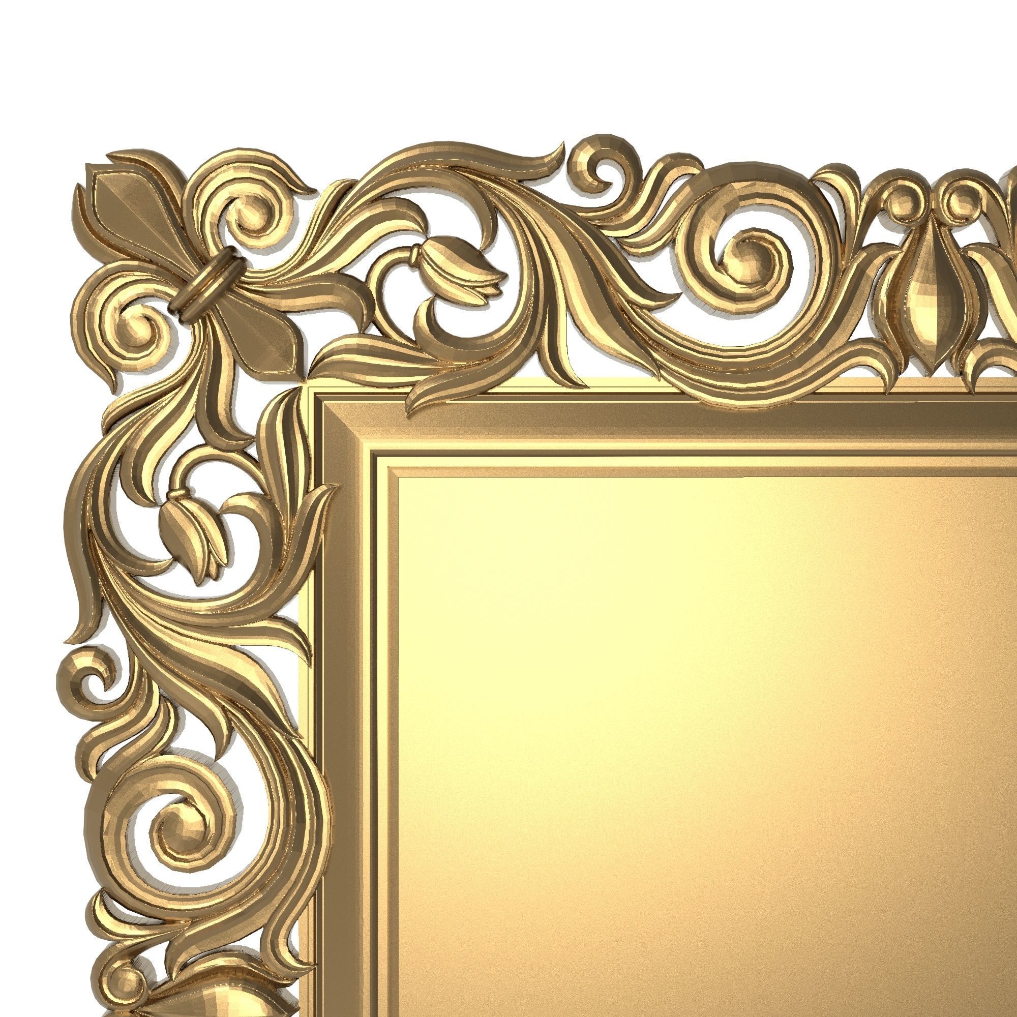 Carved Picture Frame 3D model_1