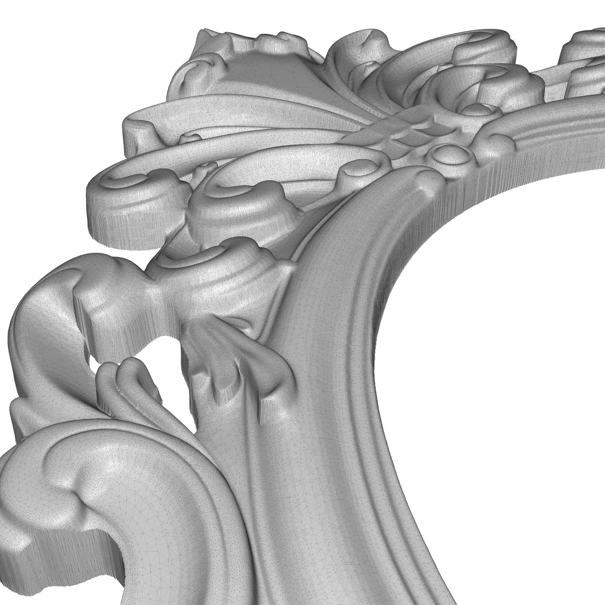Carved Picture Frame 3D model_6