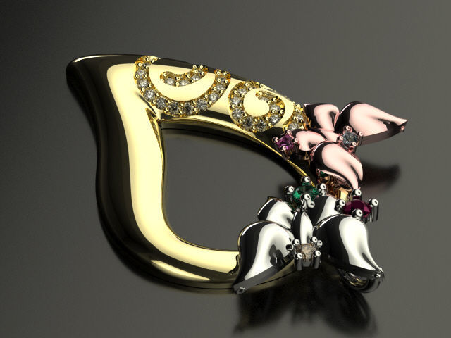 bubutterfly and flower collection T00009 3D print model_23