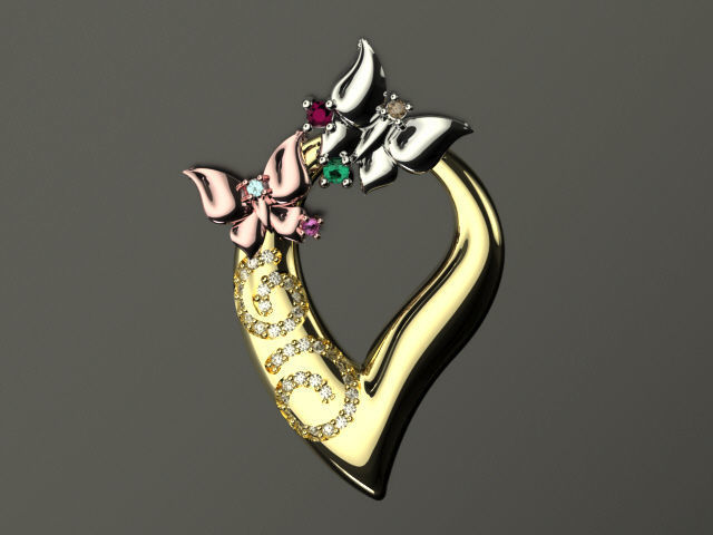 bubutterfly and flower collection T00009 3D print model_17