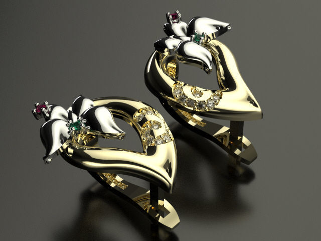 bubutterfly and flower collection T00009 3D print model_1