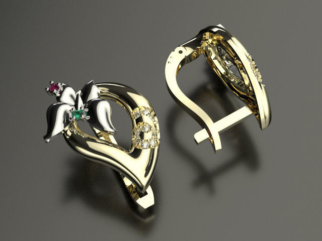 bubutterfly and flower collection T00009 3D print model_7