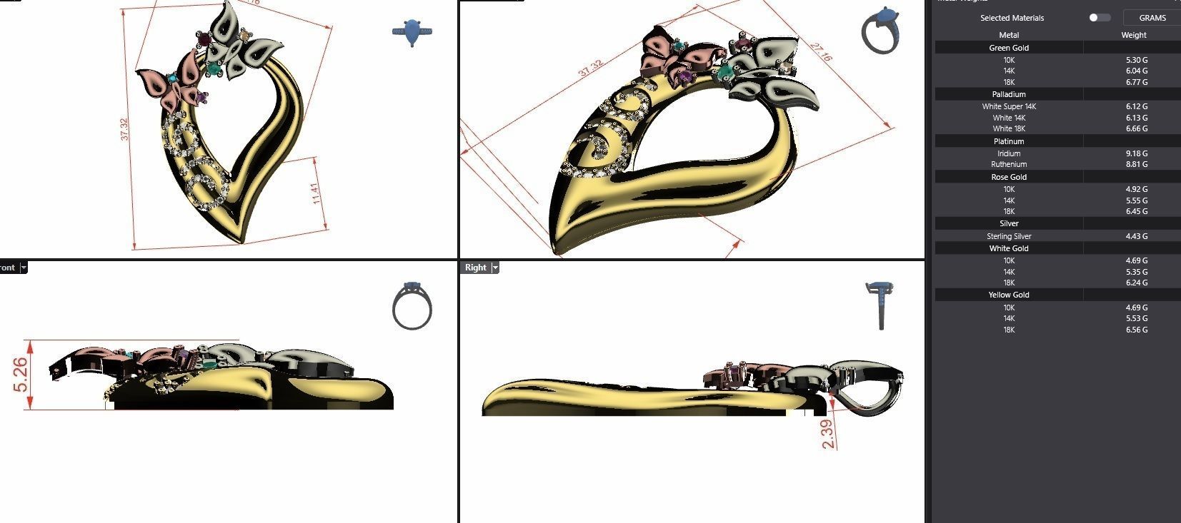 bubutterfly and flower collection T00009 3D print model_27