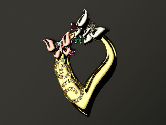 bubutterfly and flower collection T00009 3D print model_16