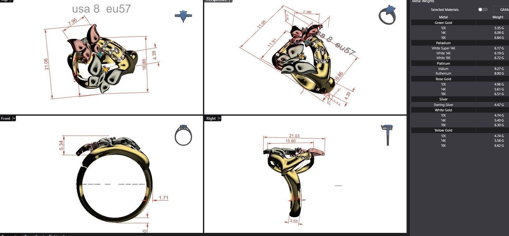 bubutterfly and flower collection T00009 3D print model_15