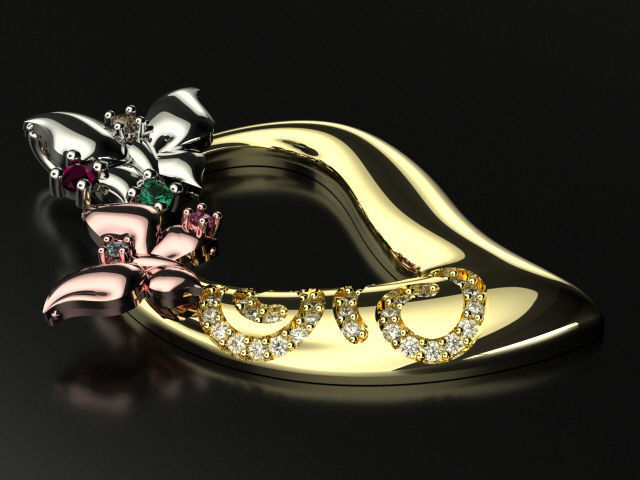 bubutterfly and flower collection T00009 3D print model_25