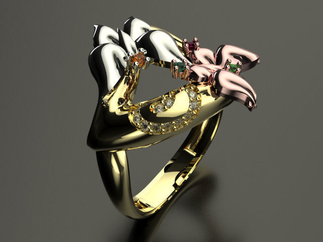 bubutterfly and flower collection T00009 3D print model_24