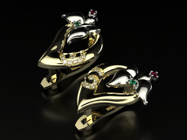 bubutterfly and flower collection T00009 3D print model_4