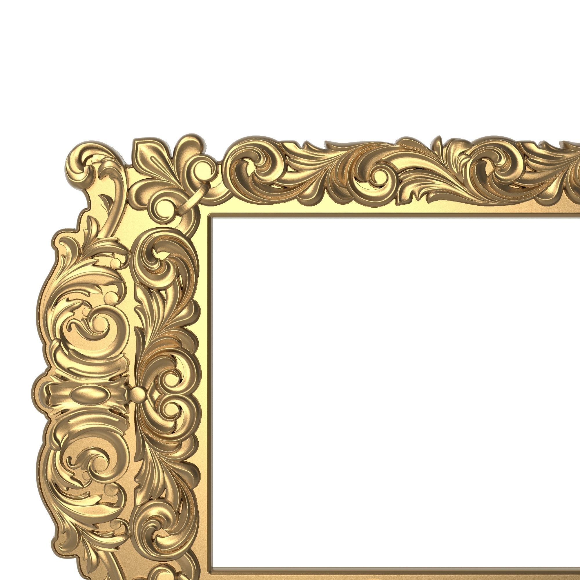 Carved Picture Frame 3D model_1