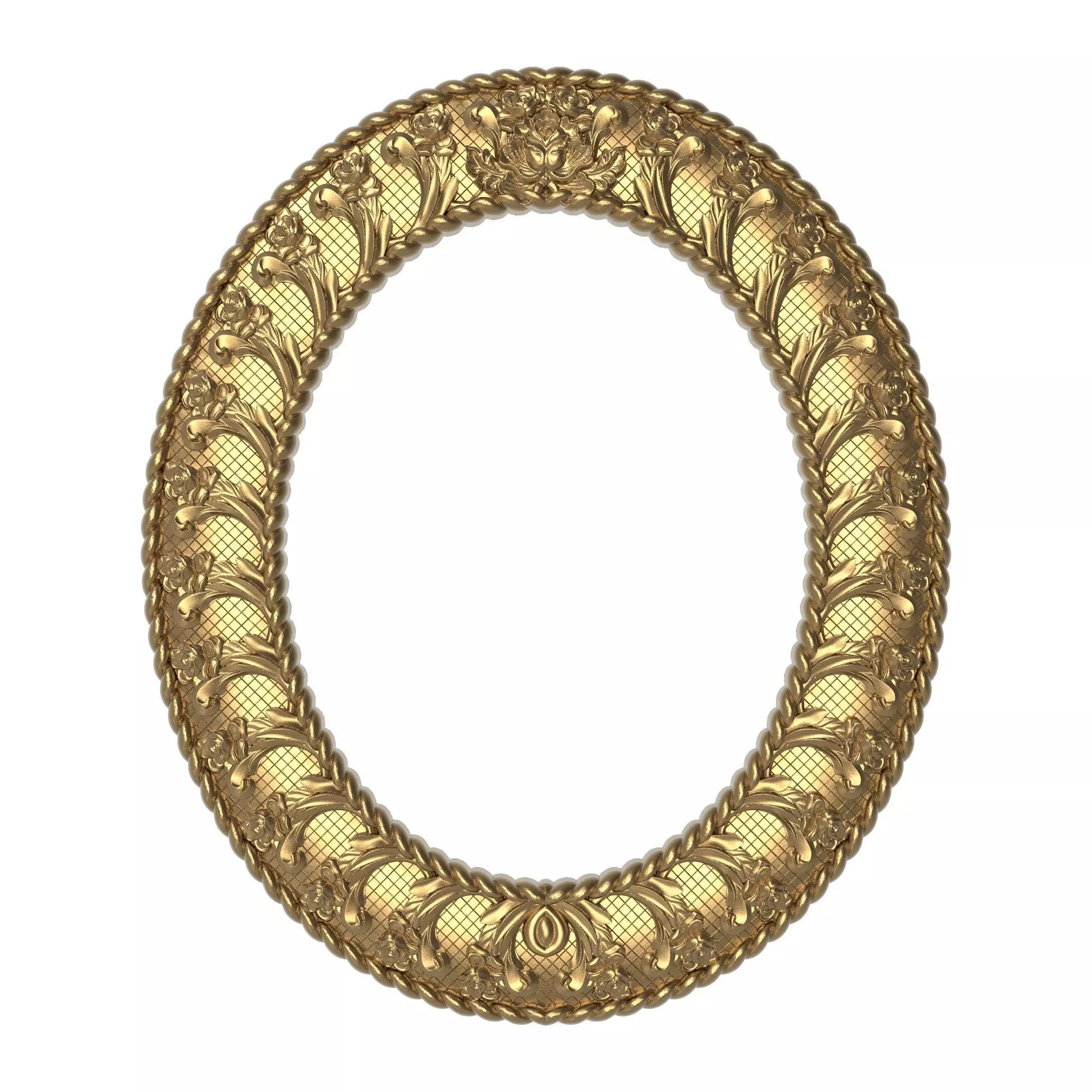 Carved Picture Frame 3D model_0