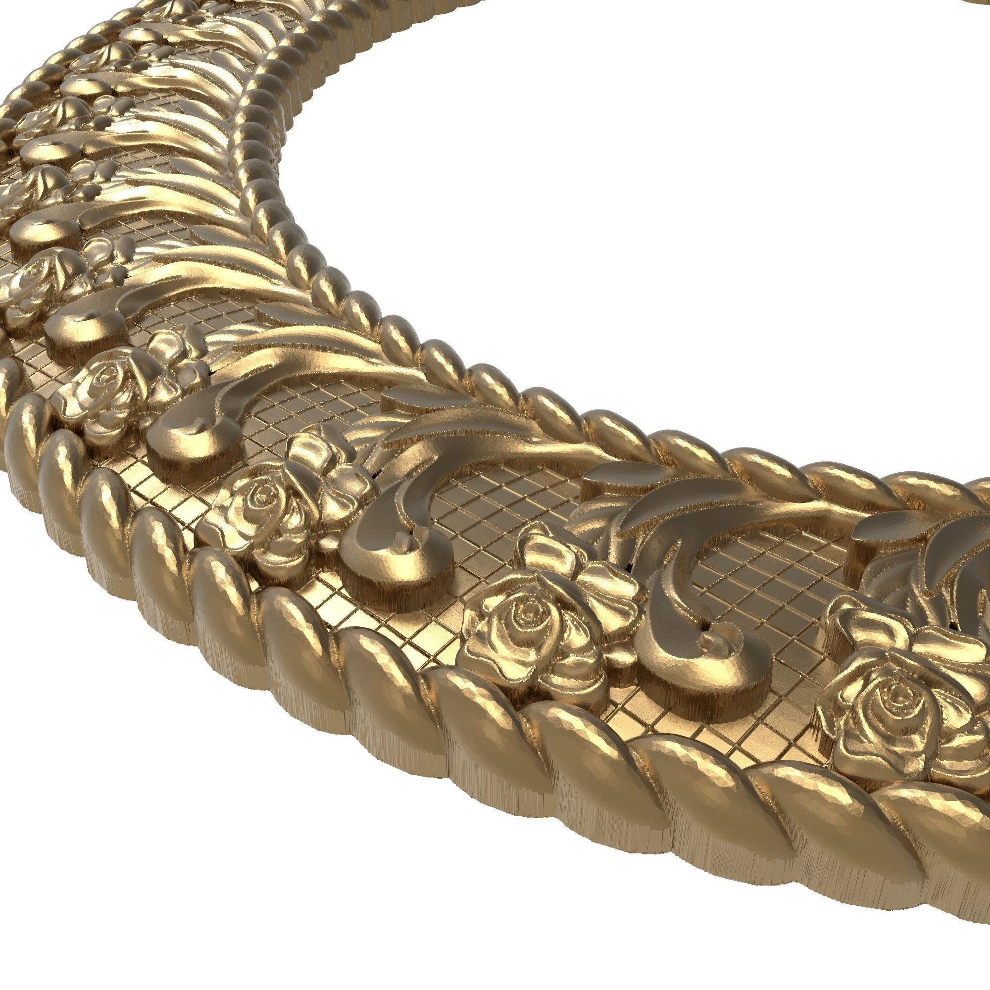 Carved Picture Frame 3D model_3