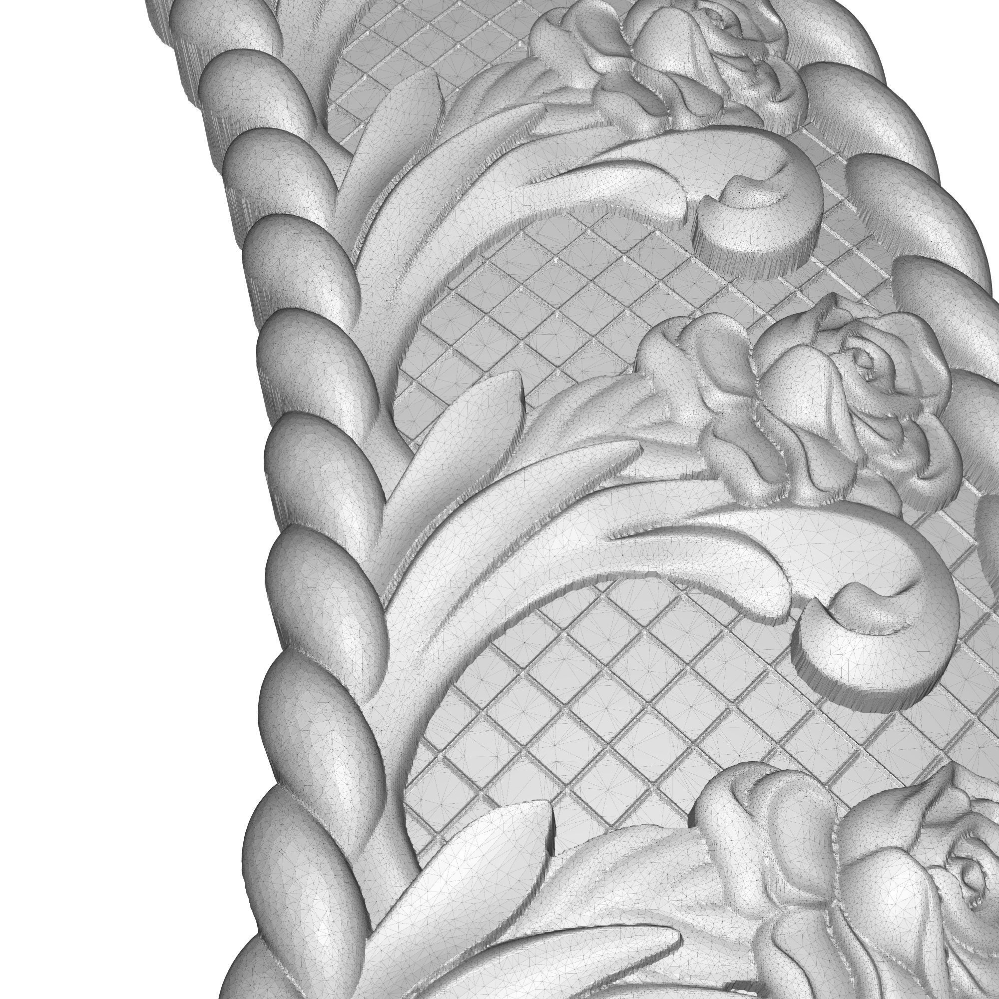 Carved Picture Frame 3D model_6