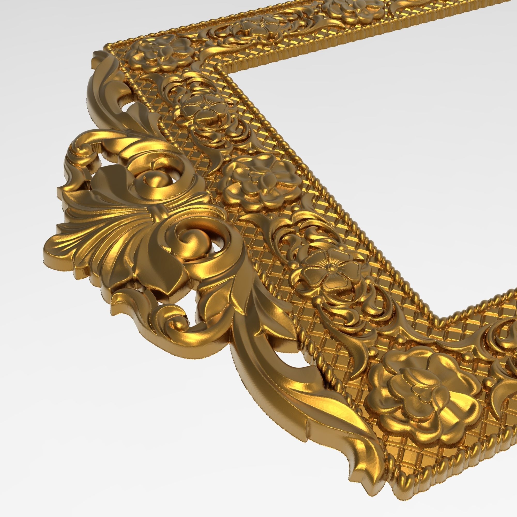 Carved Picture Frame 3D model_3