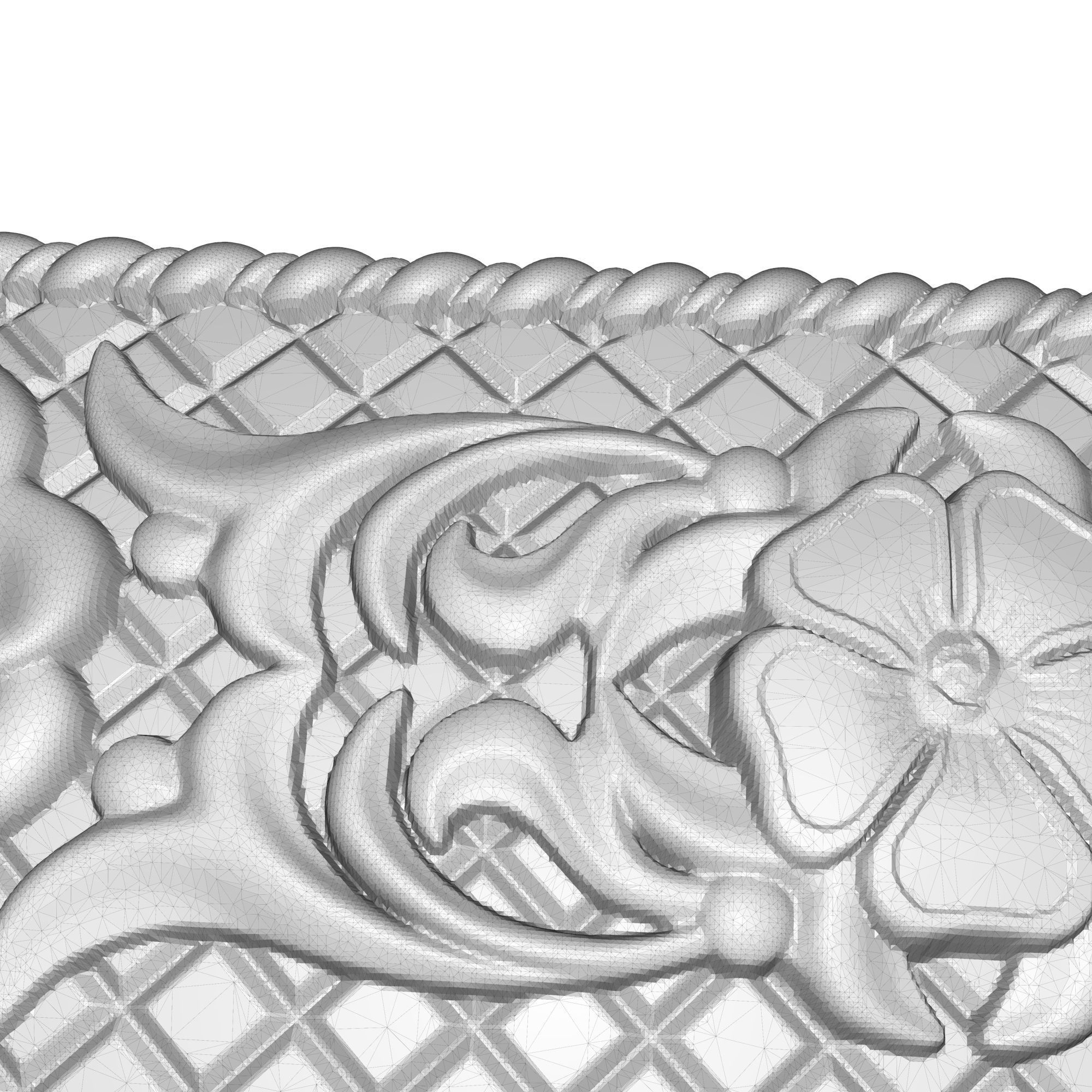 Carved Picture Frame 3D model_8