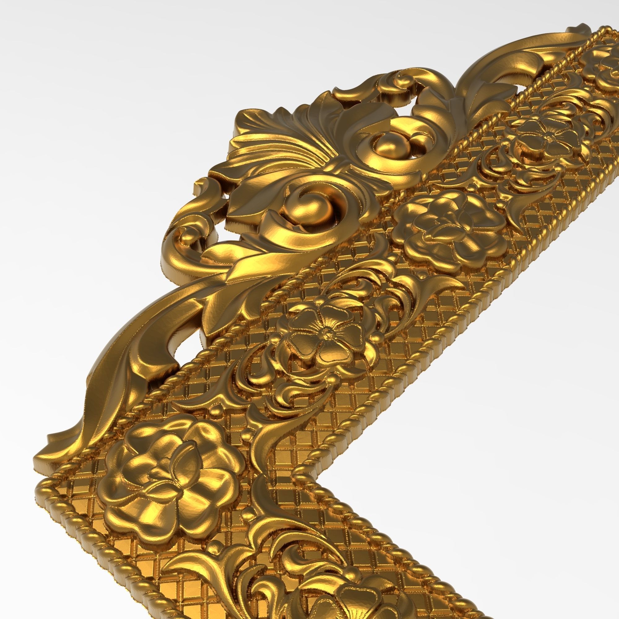 Carved Picture Frame 3D model_4